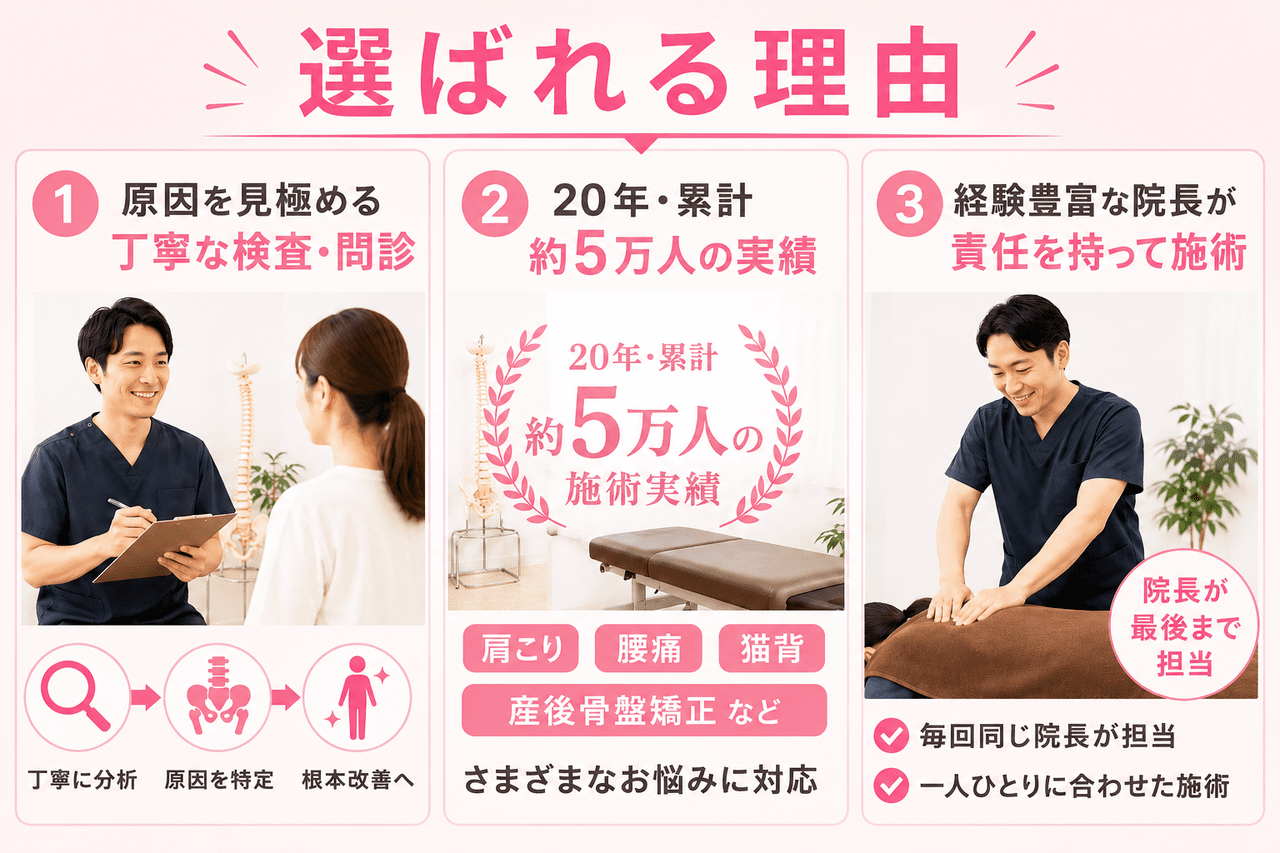 北九州市小倉南区で当院の産後骨盤矯正が多くのママに選ばれる理由