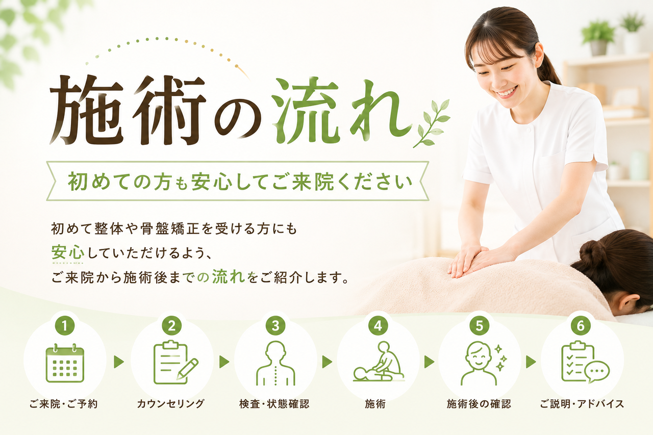 北九州市小倉南区で骨格の歪みや骨盤の開きを根本改善するために最適な通院プランを案内する新小倉カイロプラクティック整体院の解説イメージ