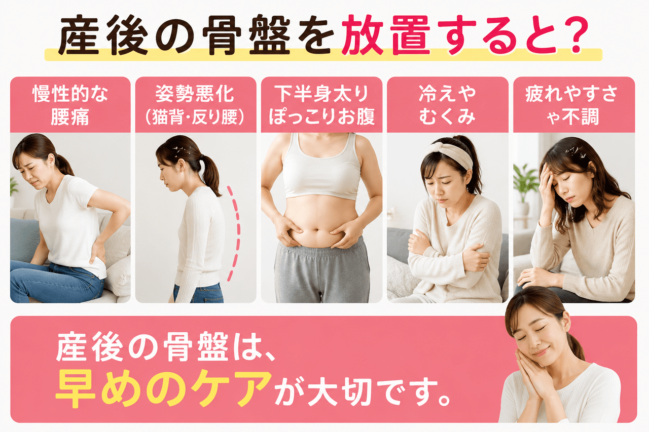 産後の骨盤の開きや歪みを放置するリスクと北九州市小倉南区での専門的な産後骨盤矯正